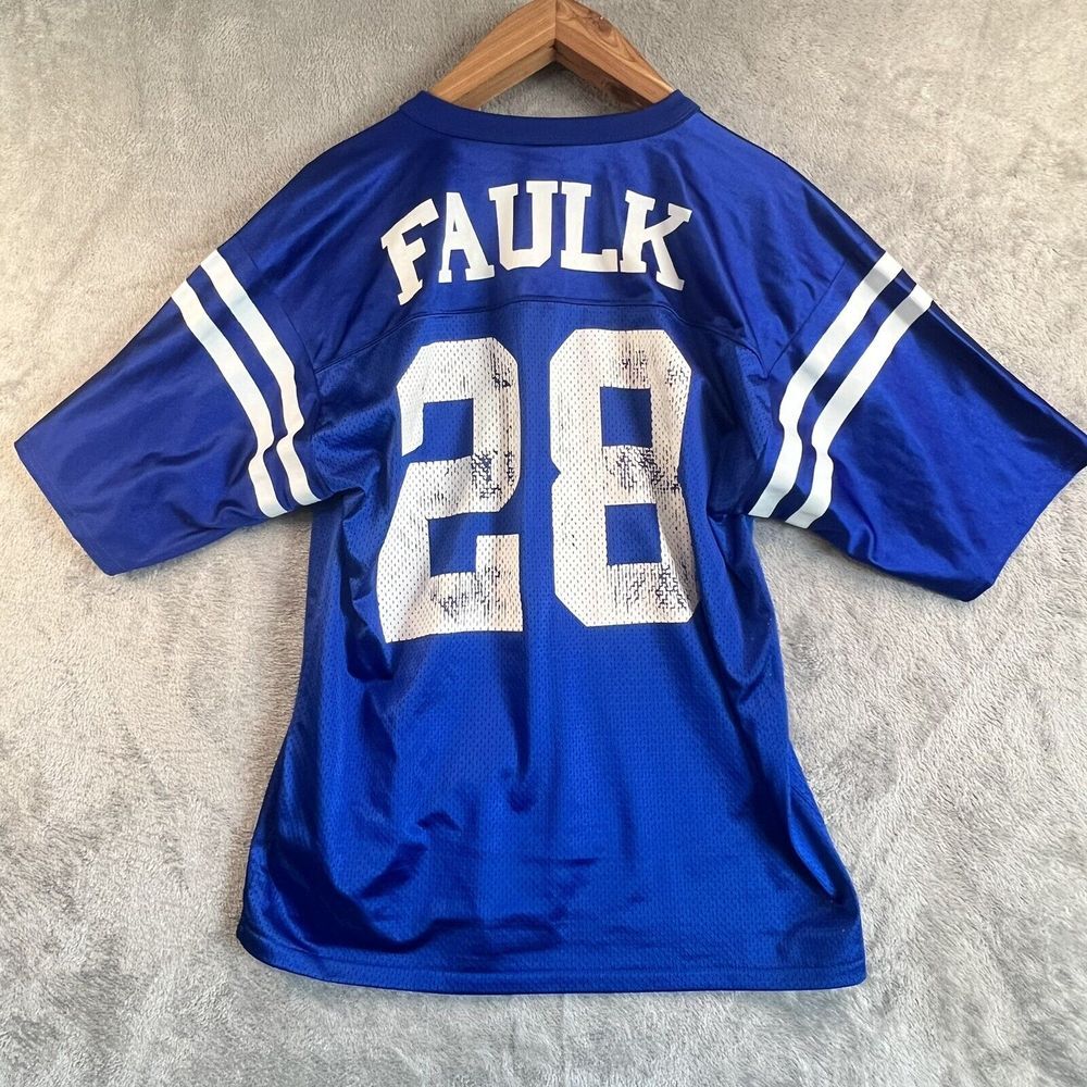 Logo Athletic Indianapolis Colts Marshall Faulk Jersey 28 Medium Vintage 90s NFL